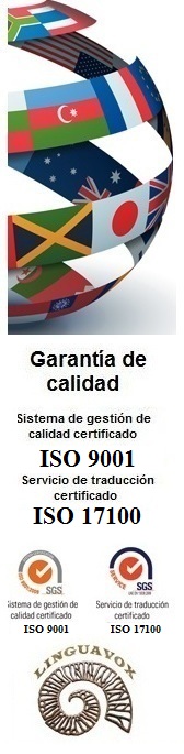 Traducciones t&eacute;cnicas LinguaVox - ISO 9001